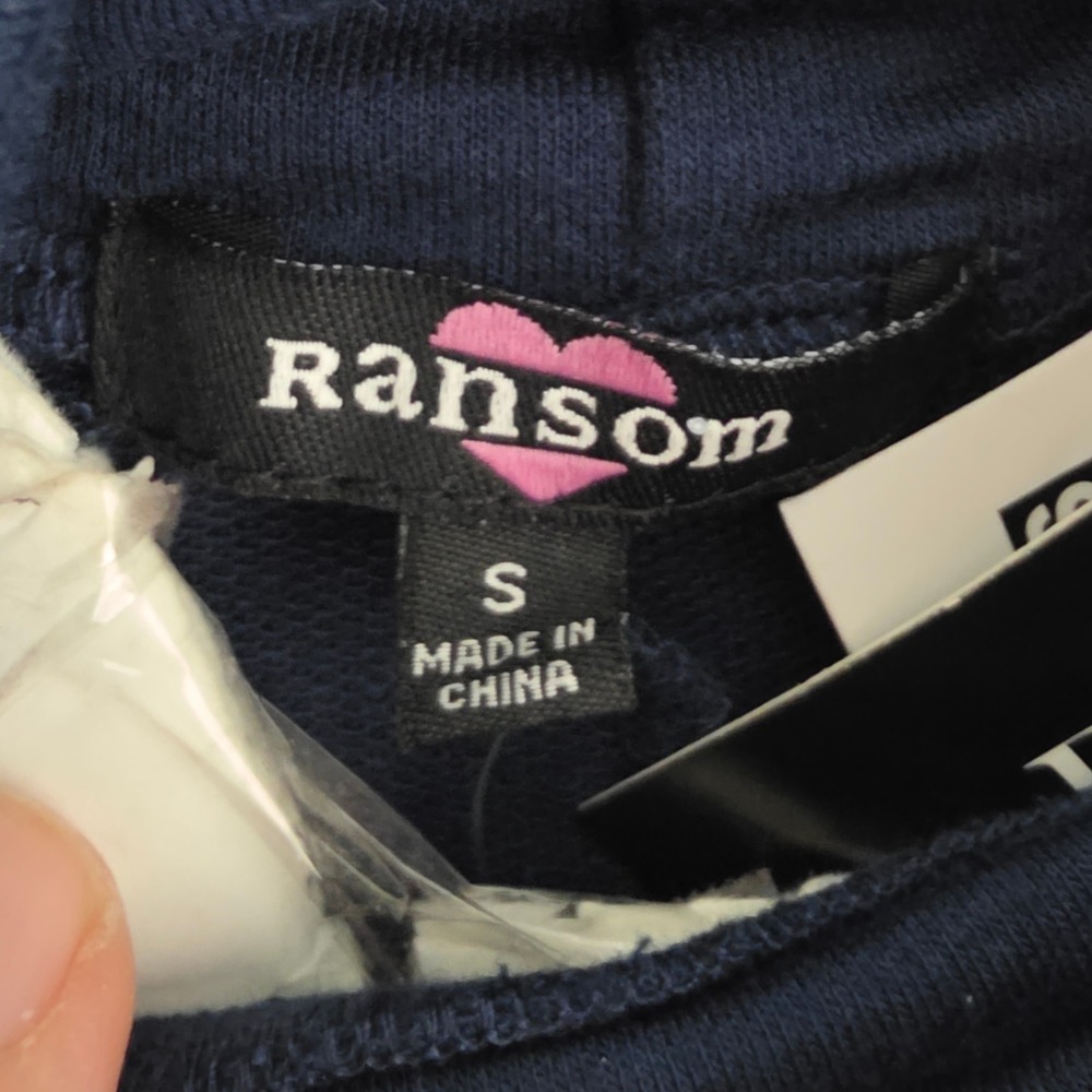 Ransom Kohls Womens Navy Cowl Neck Sweatshirt High Low Hem Top 78225A01 Navy S - Picture 7 of 7
